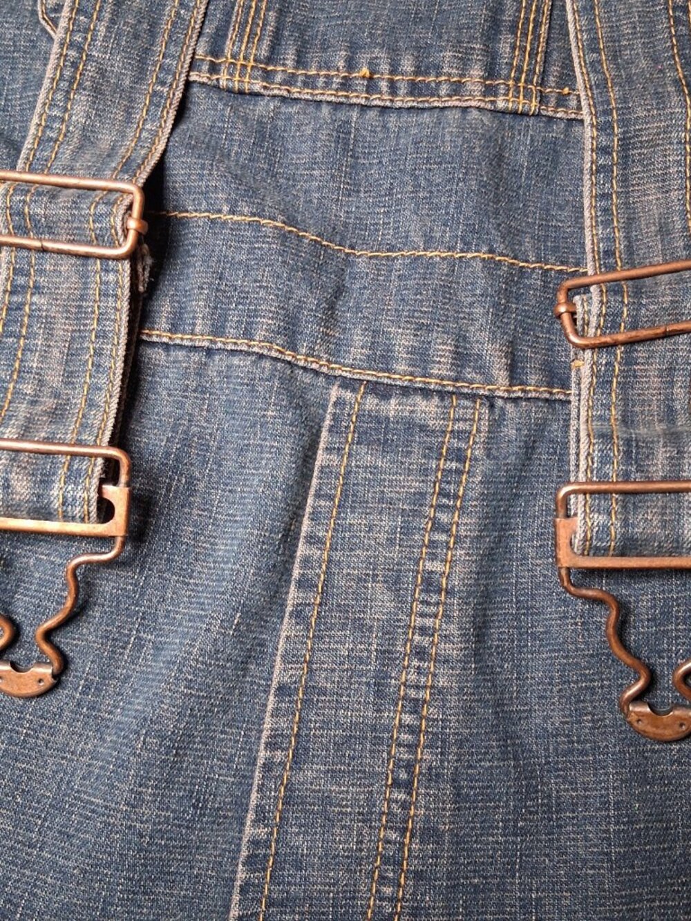 No Boundaries Denim Shortalls Juniors Large Blue Jean Shorts Overalls - Picture 11 of 16